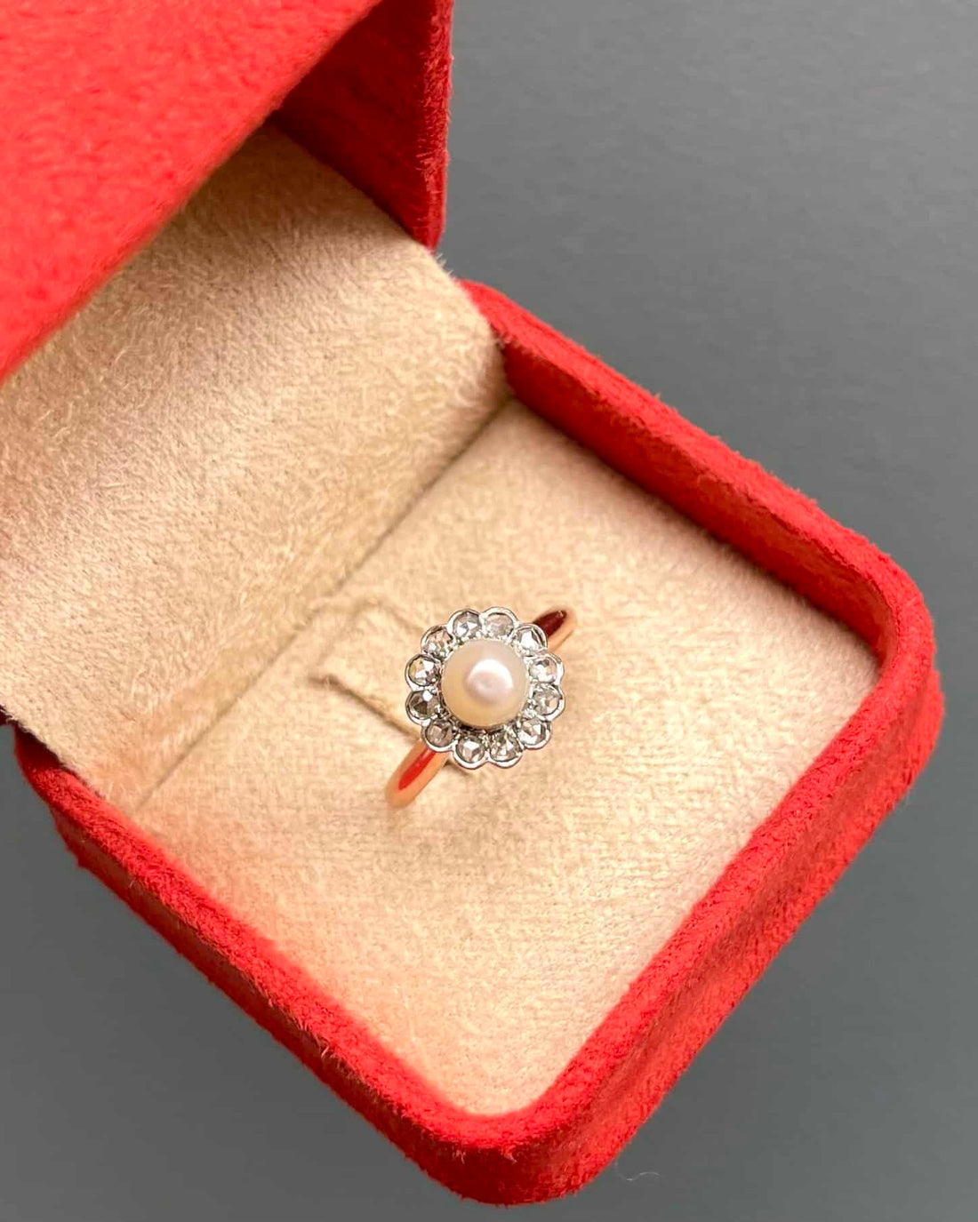 Bague Marguerite Perle & Diamants "Paige" - Elliade Paris