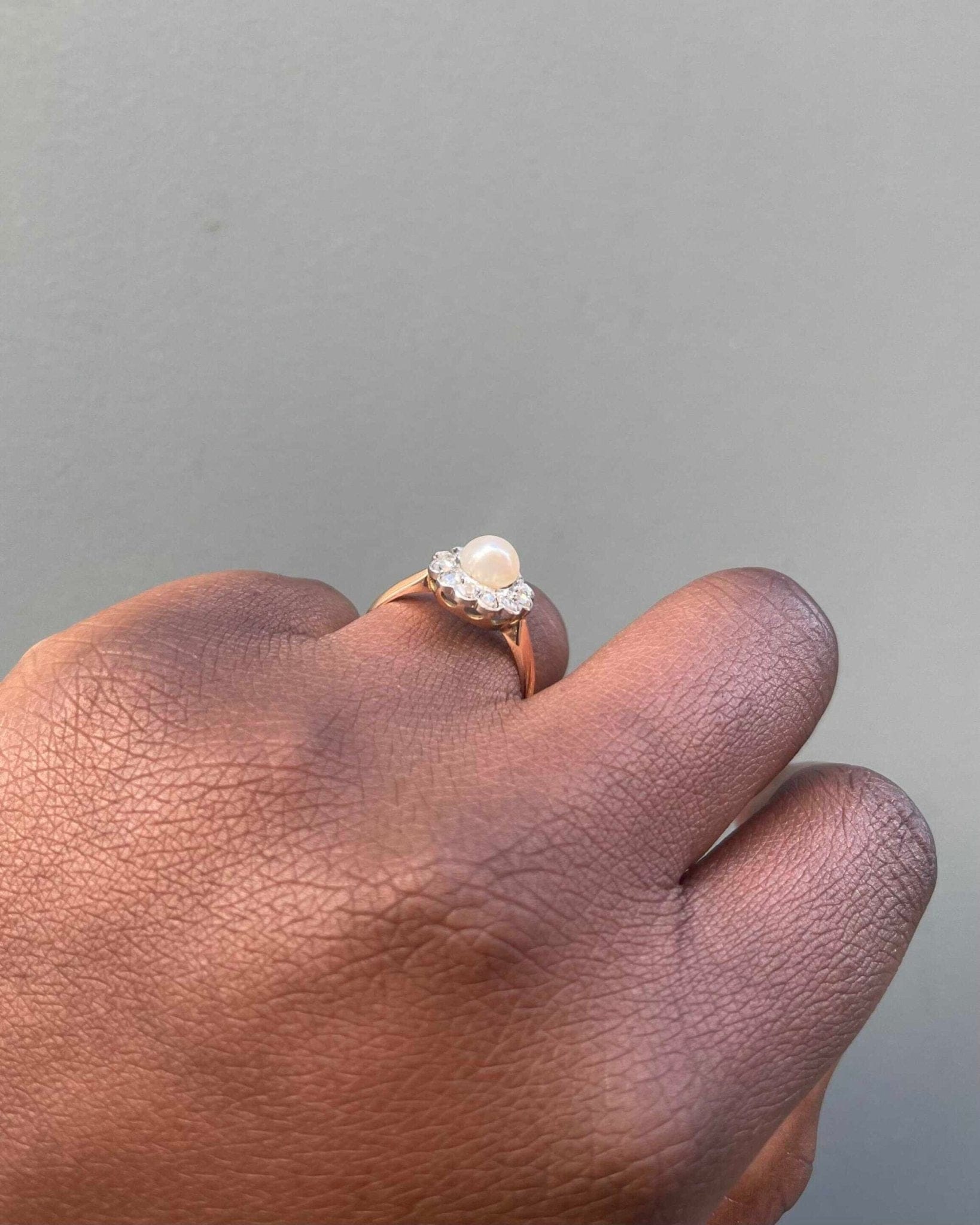 Bague Marguerite Perle &amp; Diamants "Paige" - Elliade Paris