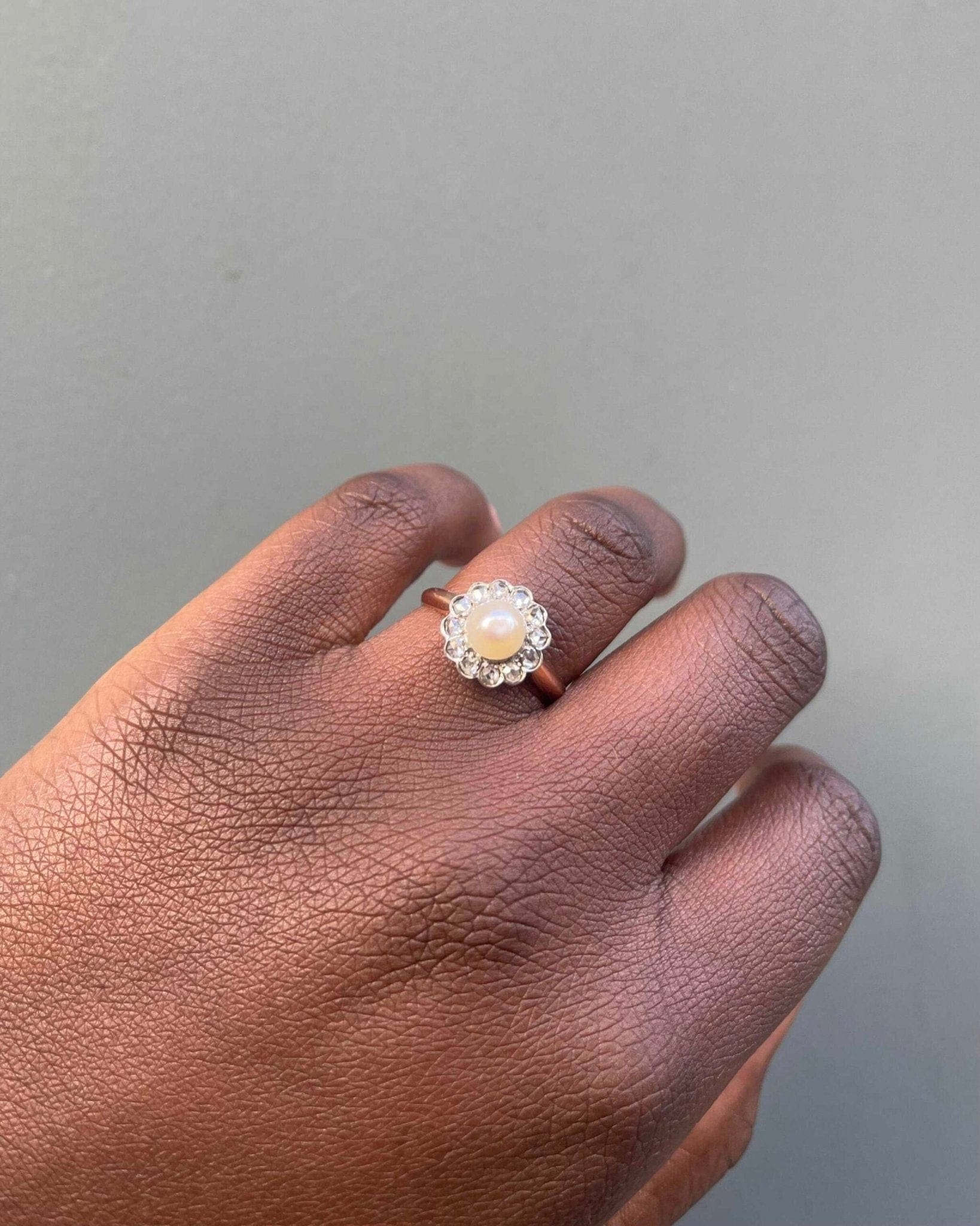 Bague Marguerite Perle &amp; Diamants "Paige" - Elliade Paris