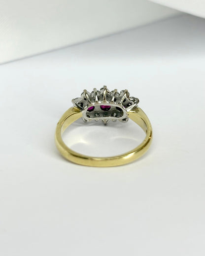 Bague Marguerite Rivière Rubis 0.49 carat &amp; Diamants 0.42 carat &quot;Emilia&quot; - Elliade Paris