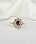 Bague Marguerite Rubis 0.34 carat & 12 Diamants "Suzanne" - Elliade Paris