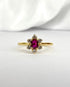 Bague Marguerite Rubis 0.35 carat & Diamants "Romane" - Elliade Paris