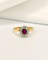 Bague Marguerite Rubis 0.42 carat & 12 Diamants "Adisson" - Elliade Paris