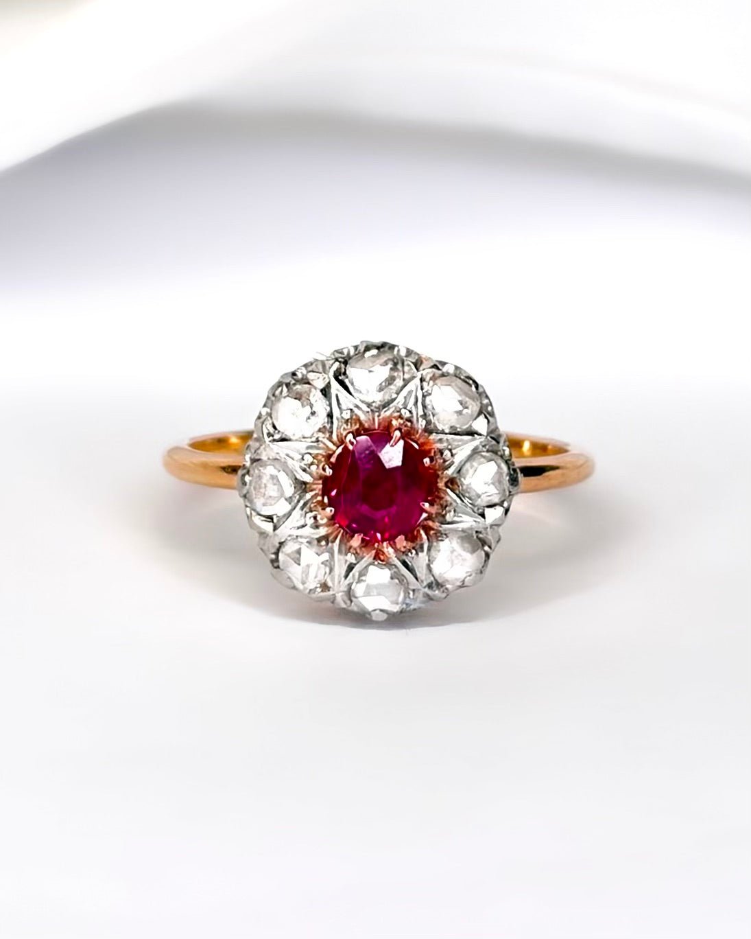 Bague Marguerite Rubis 0.45 carat &amp; Diamants "Linda" - Elliade Paris