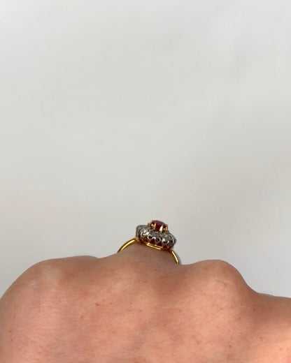 Bague Marguerite Rubis 0.45 carat &amp; Diamants "Linda" - Elliade Paris