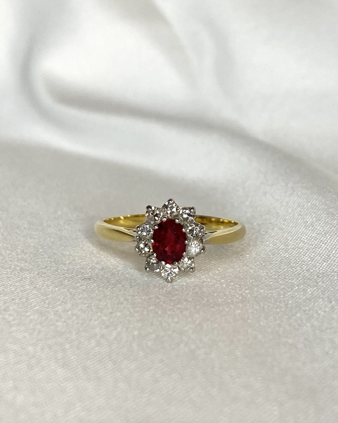 Bague Marguerite Rubis 0.48 carat &amp; Diamants "Nadia" - Elliade Paris