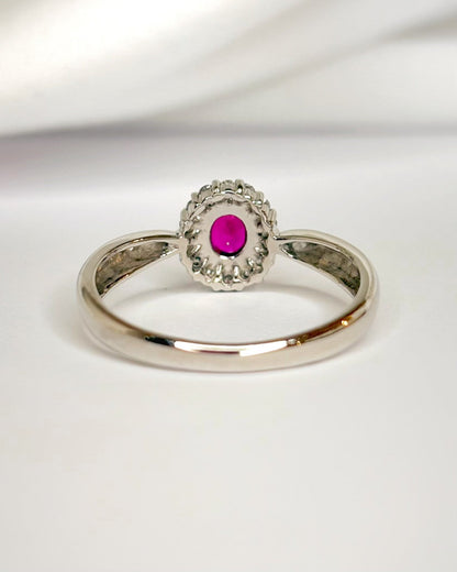 Bague Marguerite Rubis 0.49 carat &amp; Diamants "Faïa" - Elliade Paris