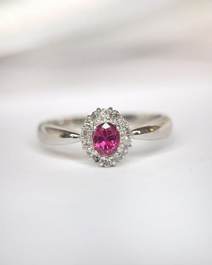 Bague Marguerite Rubis 0.49 carat &amp; Diamants "Faïa" - Elliade Paris