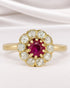 Bague Marguerite Rubis 0.50 carat & Diamants 0.40 carat "Marjolaine" - Elliade Paris