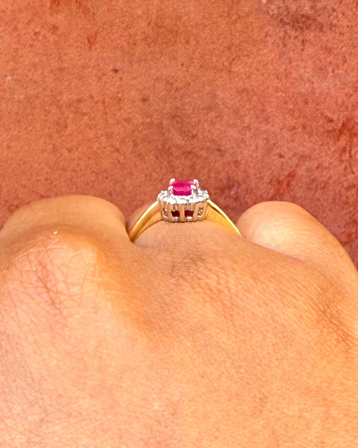 Bague Marguerite Rubis 0.50 carat &amp; Diamants "Eve" - Elliade Paris