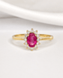 Bague Marguerite Rubis 0.50 carat & Diamants "Eve" - Elliade Paris