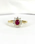 Bague Marguerite Rubis 0.50 carat & Diamants "Oriane" - Elliade Paris