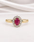 Bague Marguerite Rubis 0.51 carat & Diamants "Patricia" - Elliade Paris