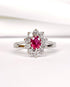 Bague Marguerite Rubis 0.55 carat & Diamants 0.30 carat "Adeline" - Elliade Paris