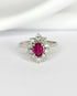 Bague Marguerite Rubis 0.55 carat & Diamants 0.30 carat "Irène" - Elliade Paris