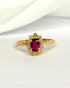 Bague Marguerite Rubis 0.58 carat & Diamants "Nolwenn" - Elliade Paris