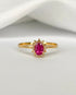 Bague Marguerite Rubis 0.60 carat & 12 Diamants "Charlie" - Elliade Paris