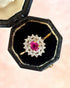 Bague Marguerite Rubis 0.60 carat & Diamants 0.26 carat "Louise" - Elliade Paris