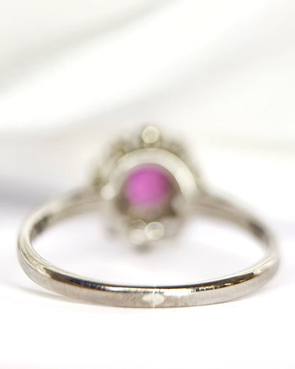 Bague Marguerite Rubis 0.60 carat &amp; Diamants "Somia" - Elliade Paris