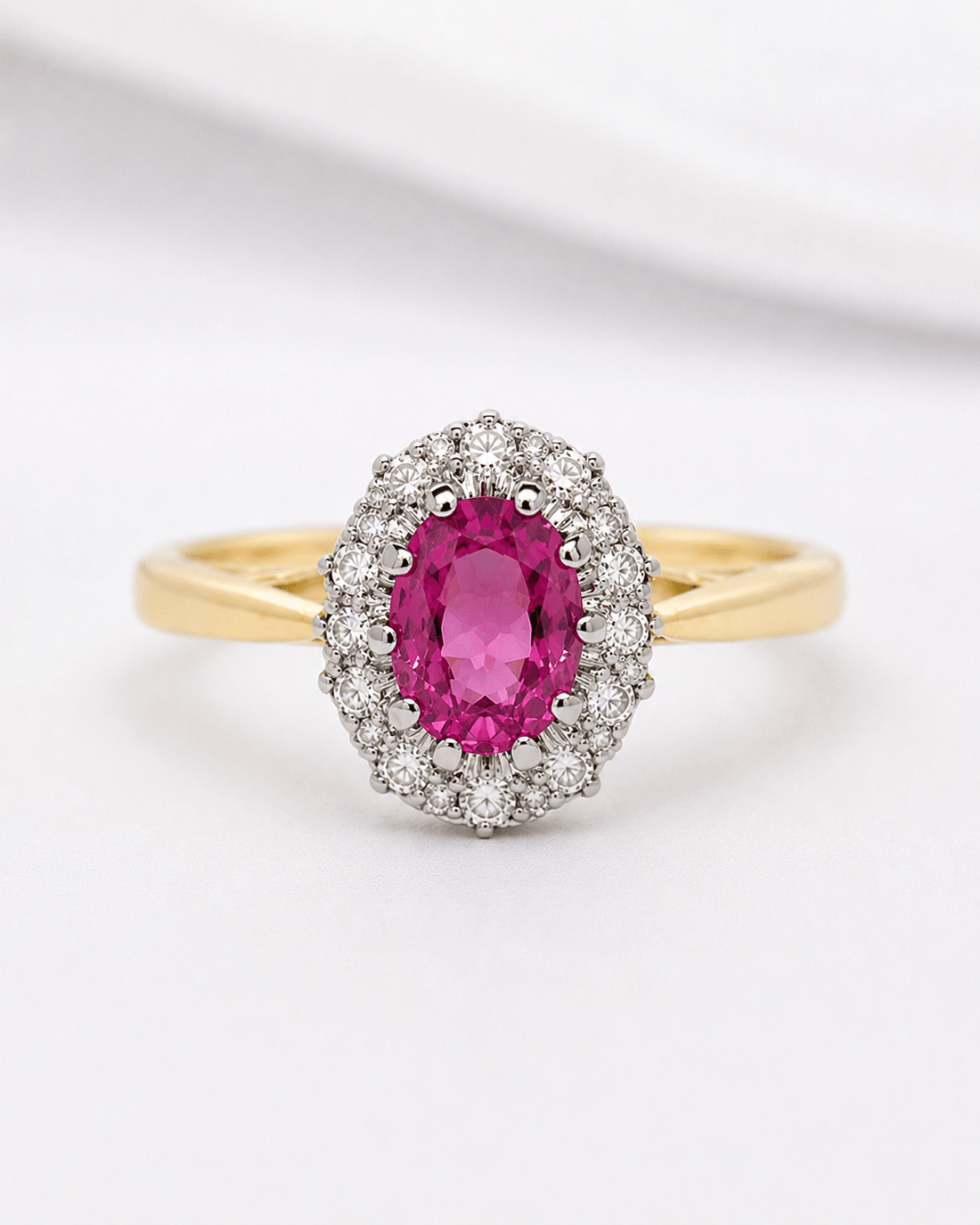 Bague Marguerite Rubis 0.70 carat &amp; Diamants "Céline" - Elliade Paris