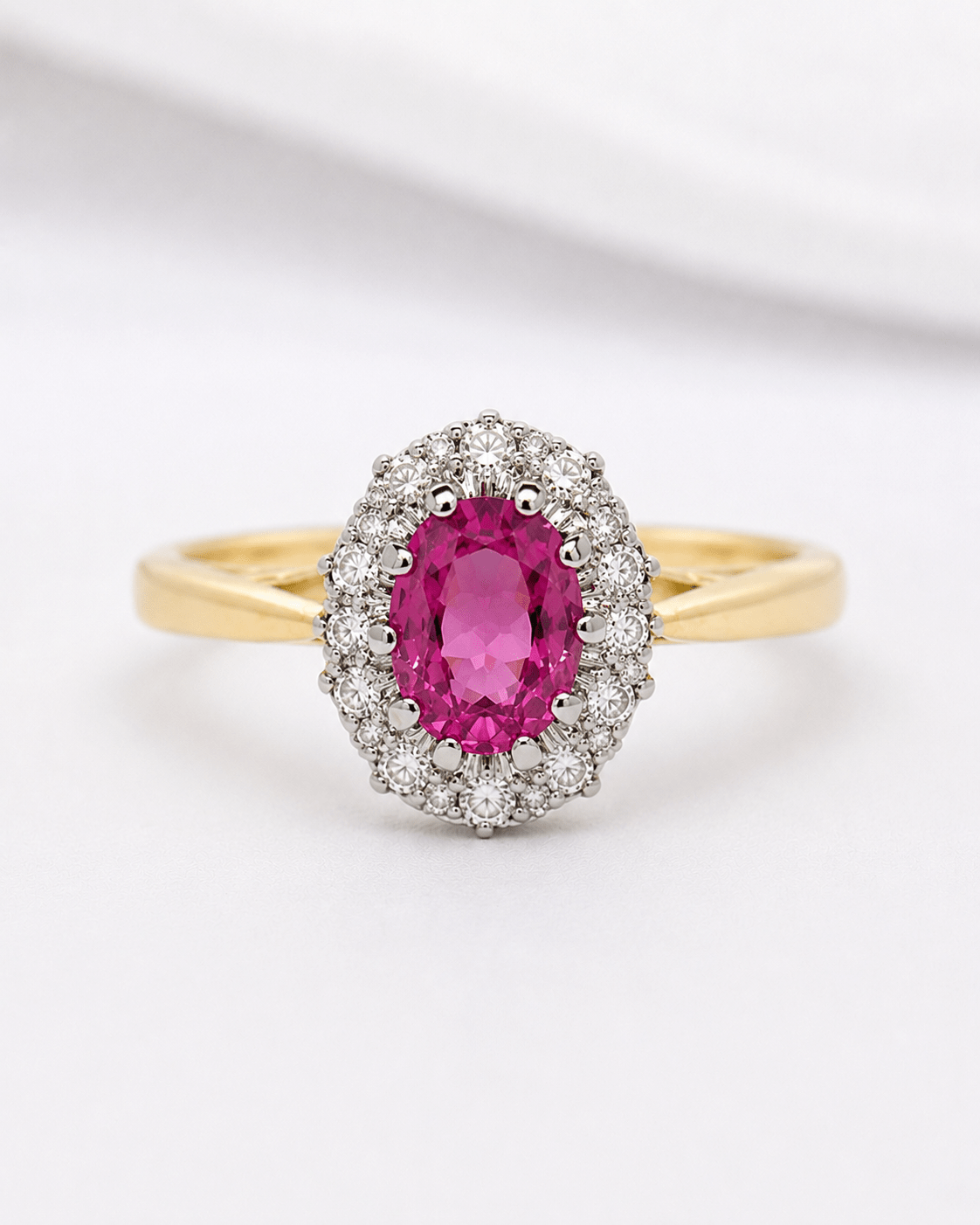 Bague Marguerite Rubis 0.70 carat &amp; Diamants "Céline" - Elliade Paris