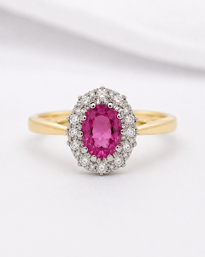 Bague Marguerite Rubis 0.70 carat &amp; Diamants "Céline" - Elliade Paris