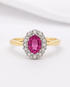 Bague Marguerite Rubis 0.70 carat & Diamants "Céline" - Elliade Paris
