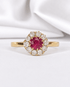 Bague Marguerite Rubis 0.71 carat & Diamants 0.28 carat "Noémie" - Elliade Paris