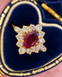 Bague Marguerite Rubis 0.75 carat & Diamants 0.56 carat "Dakota" - Elliade Paris