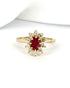 Bague Marguerite Rubis 0.79 carat & Diamants 0.20 carat "Solange" - Elliade Paris