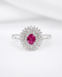 Bague Marguerite Rubis 0.80 carat & Diamants 0.20 carat "Camilla" - Elliade Paris