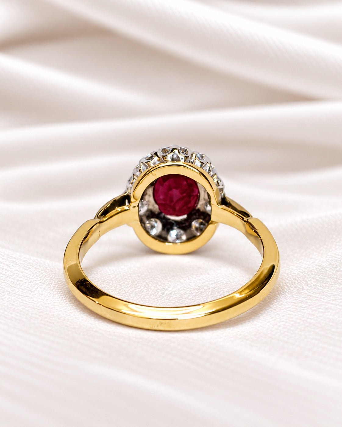 Bague Marguerite Rubis 1 carat &amp; Diamants 0.52 carat "Mona" - Elliade Paris