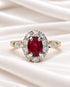 Bague Marguerite Rubis 1 carat & Diamants 0.52 carat "Mona" - Elliade Paris
