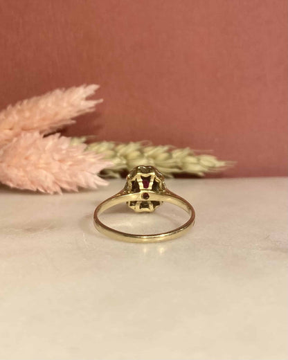 Bague Marguerite Rubis &amp; 10 Diamants &quot;Jeanne&quot; - Elliade Paris