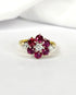 Bague Marguerite Rubis 1.08 carat & Diamants 0.26 carat "Vivienne" - Elliade Paris