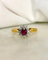 Bague Marguerite Rubis & 12 Diamants "Rosalia" - Elliade Paris