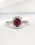 Bague Marguerite Rubis 1.25 carat & Diamants 0.36 carat "Amandine" - Elliade Paris