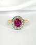 Bague Marguerite Rubis 1.50 carat & 12 Diamants "Giulia" - Elliade Paris