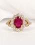 Bague Marguerite Rubis 1.85 carat & Diamants 0.60 carat "Inanna" - Elliade Paris