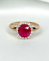 Bague Marguerite Rubis Birman 1.10 carat & Diamants 0.27 carat "Jennie" - Elliade Paris