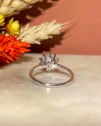 Bague Marguerite Rubis coeur Diamant &quot;Célène&quot; - Elliade Paris