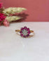 Bague Marguerite Rubis & Diamant "Albanne" - Elliade Paris