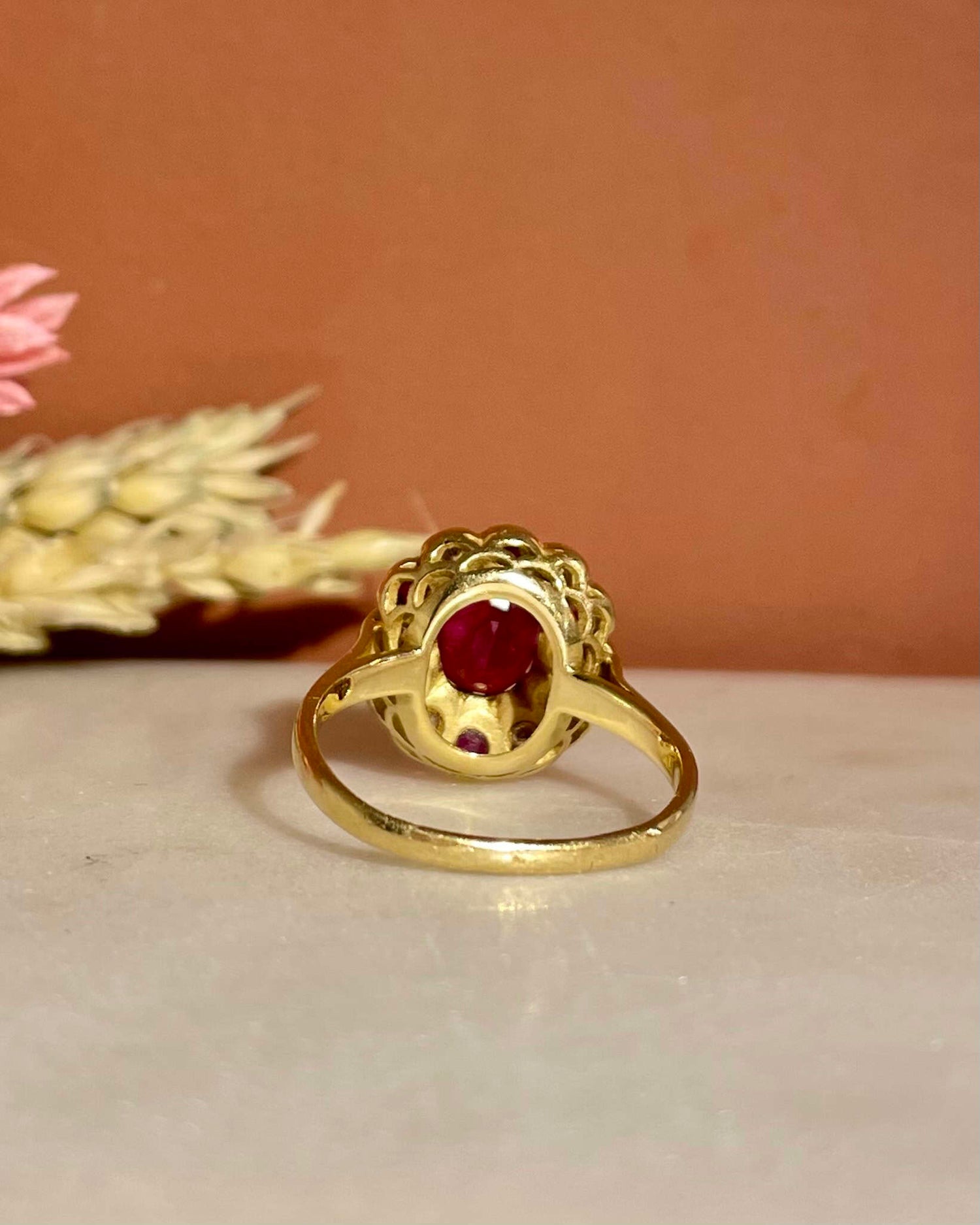 Bague Marguerite Rubis 1.54 carat &amp; Diamants &quot;Rayna&quot;