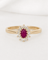 Bague Marguerite Rubis & Diamants "Liane" - Elliade Paris