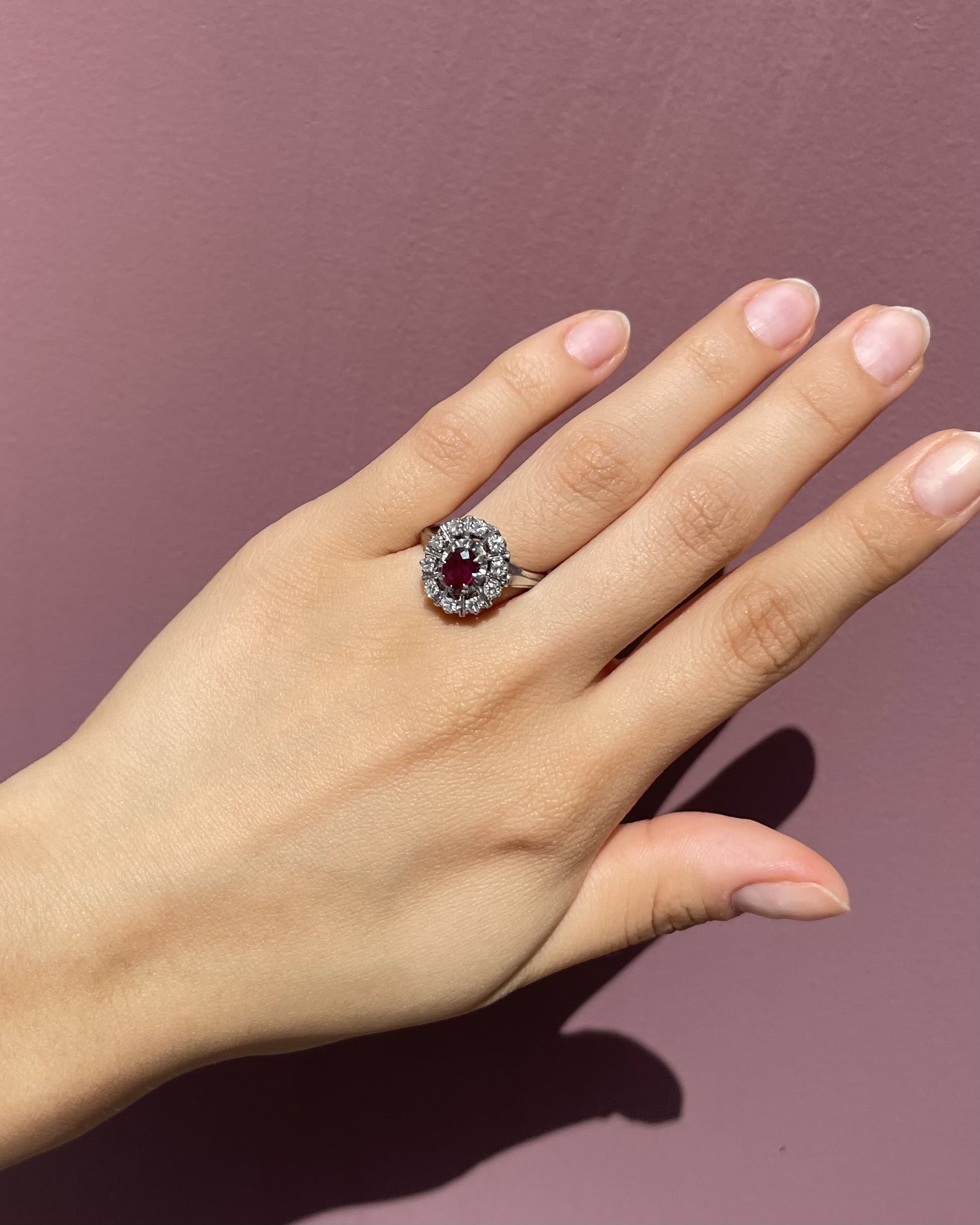 Bague Marguerite Rubis &amp; Diamants "Chiara"