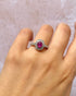 Bague Marguerite Rubis étoilé birman 1.46 carats & Diamants "Céliane" - Elliade Paris