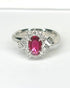 Bague Marguerite Rubis Mozambicain 0.71 carat & Diamants 0.43 carat "Melinda" - Elliade Paris