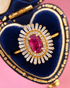 Bague Marguerite Rubis Mozambicain 0.82 carat & Diamants 0.63 carat "Biena" - Elliade Paris