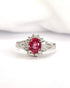 Bague Marguerite Rubis Mozambicain 0.93 carat & Diamants 0.29 carat "Vivienne" - Elliade Paris