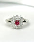 Bague Marguerite Rubis Mozambien 0.43 carat & Diamants 0.43 carat "Monica" - Elliade Paris